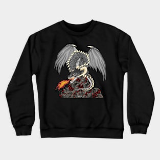 Grey Dragon Fantasy Novelty Gift Crewneck Sweatshirt